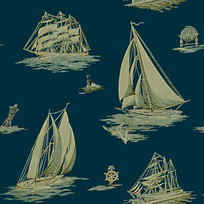 Ralph Lauren Wallpaper DOWN EASTER BOATS    ATLANTIC            