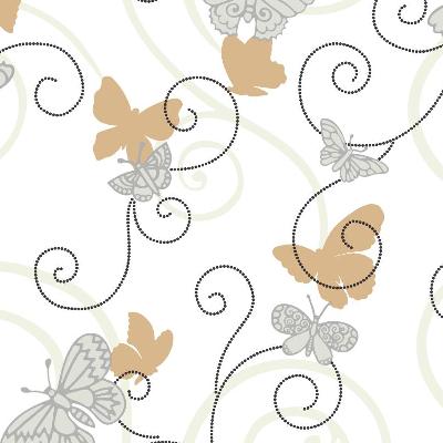 York Wallcovering Butterfly Sidewall                                 White/Off Whites    