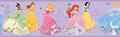 York Wallcovering Purple Dancing Disney Princess Wall Border 