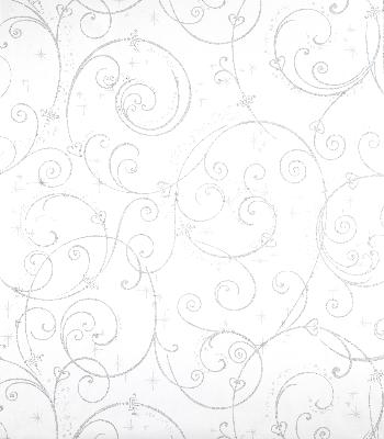 York Wallcovering Disney Princess White Perfect Princess Glitter Swirl Wallpaper 