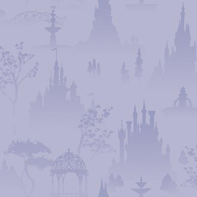 York Wallcovering Disney Princess Purple Tonal Scenic Wallpaper 
