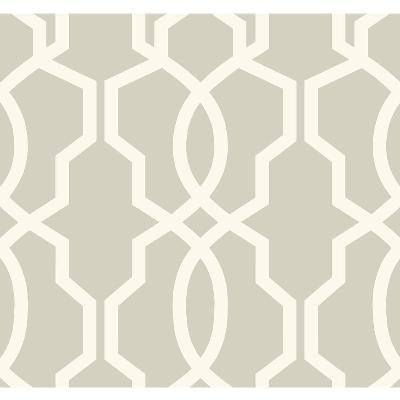 York Wallcovering Hourglass Trellis 14 WHITE/GRAY