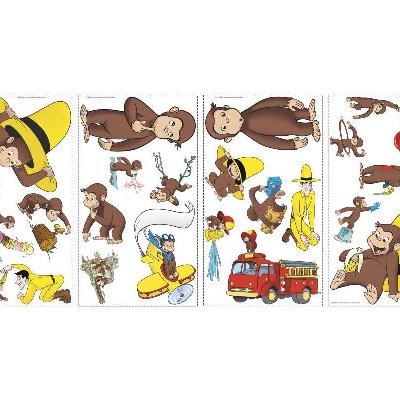 York Wallcovering Curious George Peel & Stick Wall Decals Green