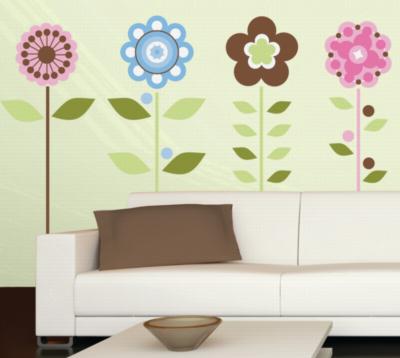 York Wallcovering Growing Flowers Peel & Stick Wall Decals Multi