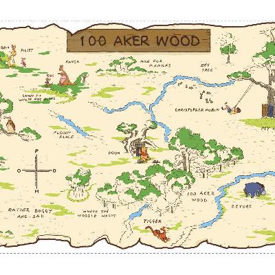 Roommates Pooh 100 Aker Woods Wall Map 