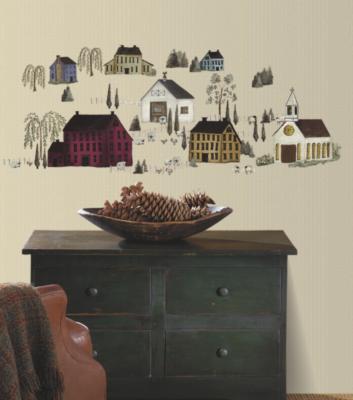 York Wallcovering Country Scenic Peel & Stick Wall Decals Multi