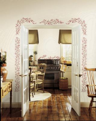 York Wallcovering Berry Vine Peel & Stick Wall Decals Multi