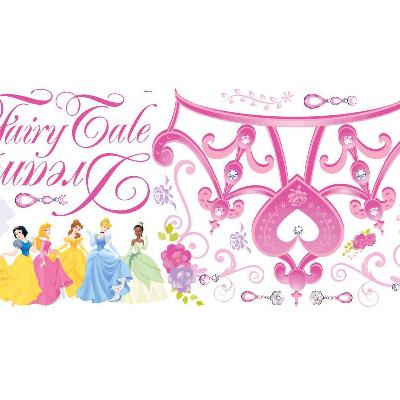 Roommates Disney Princess - Princess Crown Peel & Stick Giant Wall Decal Pink