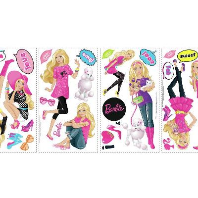 York Wallcovering Barbie Peel & Stick Wall Decals Multi