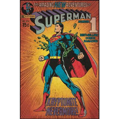 York Wallcovering Comic Book Cover - Superman Kryptonite Peel & Stick Comic Cover Multi
