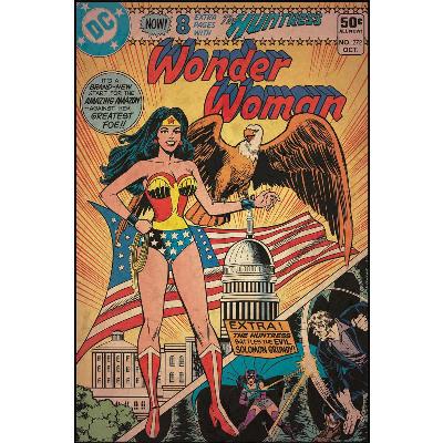 York Wallcovering Comic Book Cover - Wonder Woman Peel & Stick Comic Cover Multi