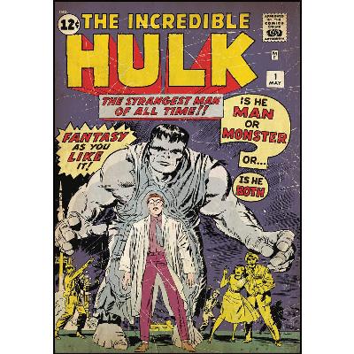 York Wallcovering Comic Book Cover - Hulk #1 Peel & Stick Comic Book Cover Multi