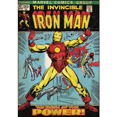 York Wallcovering Comic Book Cover - Iron Man Peel & Stick Comic Book Cover Multi