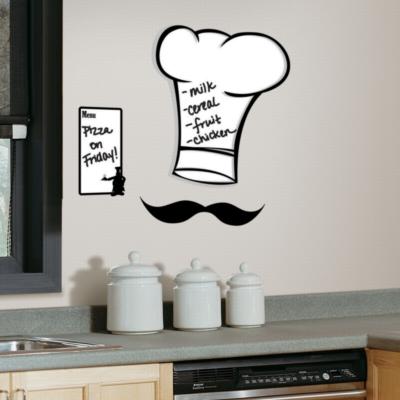 York Wallcovering Chef s Hat Dry Erase Peel & Stick Giant Wall Decals White