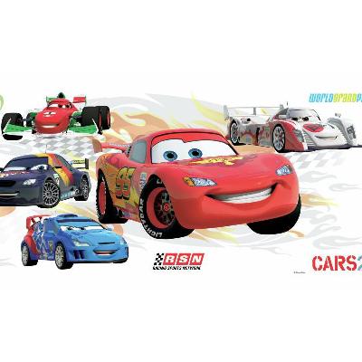York Wallcovering Cars - Lightening McQueen Collage Peel & Stick Flat Pack w/Augmented Reality Multi