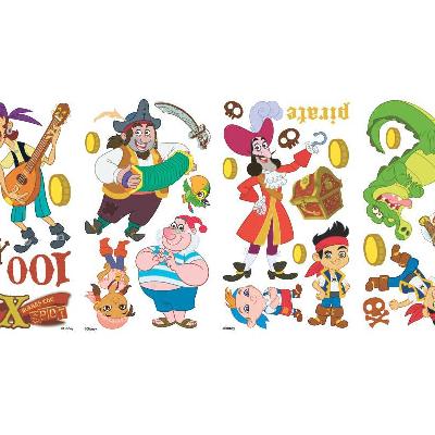 York Wallcovering Jake and the Neverland Pirates Peel & Stick Wall Decals Multi