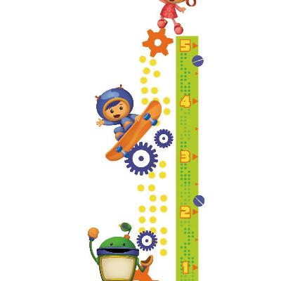 York Wallcovering Team Umizoomi Peel & Stick Growth Chart Wall Decals Multi