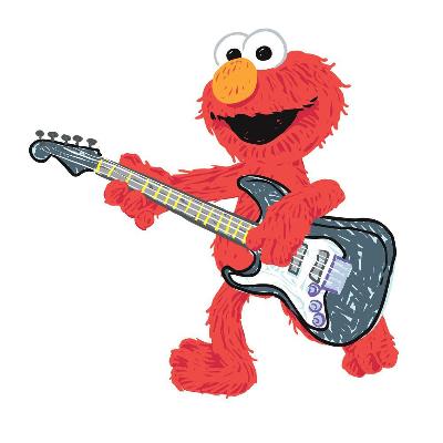 York Wallcovering Sesame Street - Elmo Rock n Roll Guitar Peel & Stick Giant Wall Decal Red