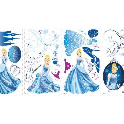 York Wallcovering Disney Princess - Cinderella Glamour Peel & Stick Wall Decals Blue