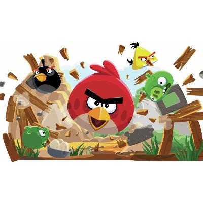 York Wallcovering Angry Birds Peel & Stick Giant Wall Decals Multi