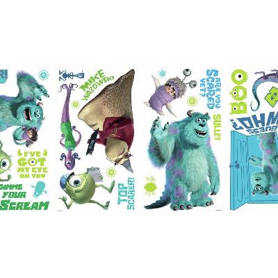 Roommates Monsters Inc Peel & Stick Wall Decals Blue