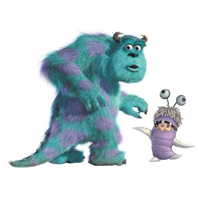 York Wallcovering Monsters Inc Giant Sully & Boo Peel & Stick Wall Decals Blue