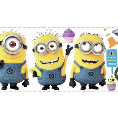 Roommates Despicable Me 2 Minions Giant Peel and Stick Giant Wall Decals Yellow/Blue