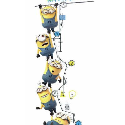 York Wallcovering Despicable Me 2 Growth Chart Peel and Stick Wall Decals Yellow/Blue