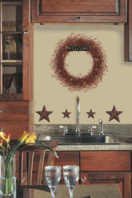 York Wallcovering Country Wreath Peel & Stick Giant Wall Decal Red
