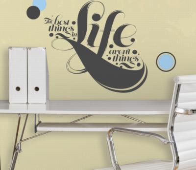 York Wallcovering 55 Hi s - The Best Things in Life Peel & Stick Giant Wall Decals Grey