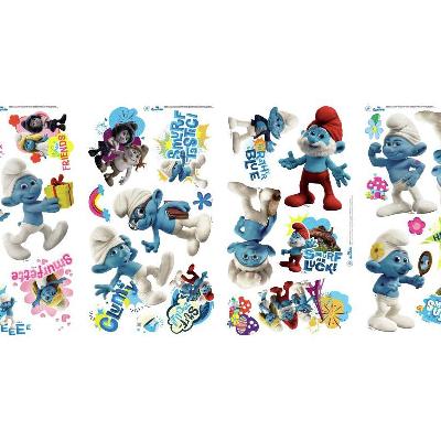 York Wallcovering Smurfs 2 Peel and Stick Wall Decals Multi