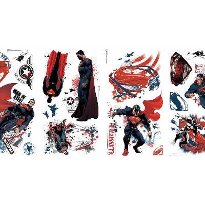 York Wallcovering Superman Man of Steel Peel and Stick Wall Decals Multi