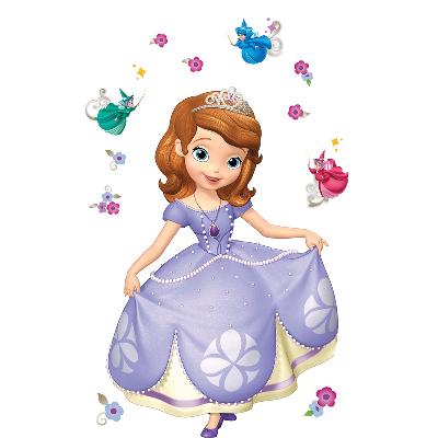 York Wallcovering Sofia the First Peel and Stick Giant Wall Decals Multi