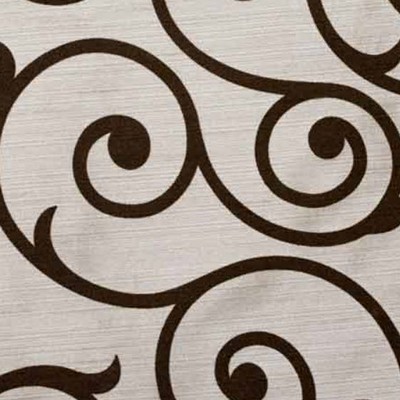 Softline Home Fashions Serafina Scroll Latte Chocolate