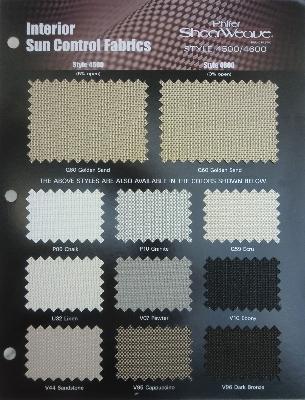 Phifer Sheerweave SheerWeave 4500 4600 Sample Card 