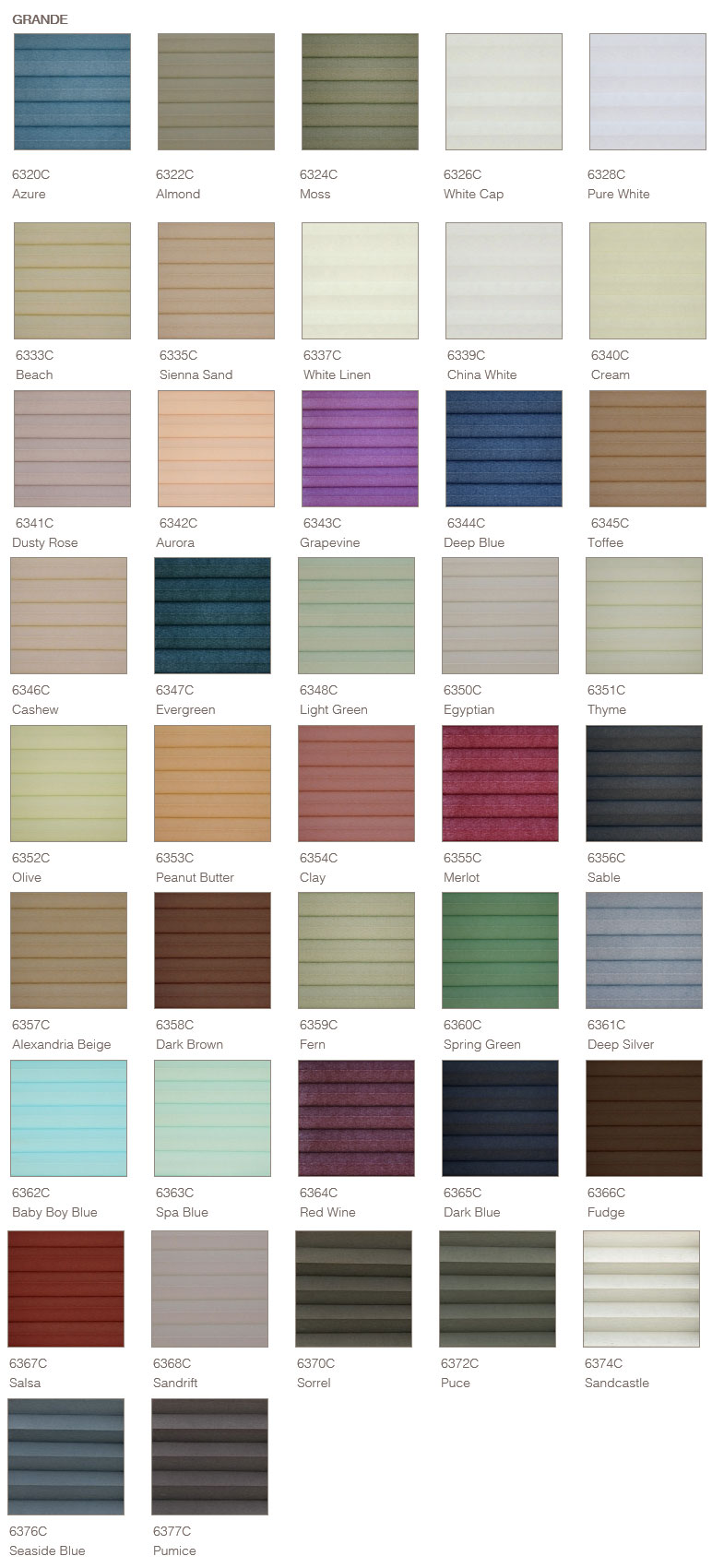 Vista Products Grande Sample 