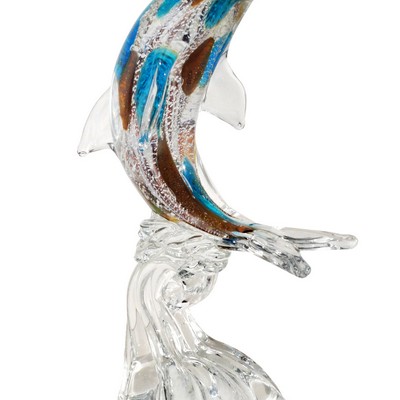 Dale Tiffany Aquatic Handcrafted Dolphin Art Glass Figurine Not Applicable