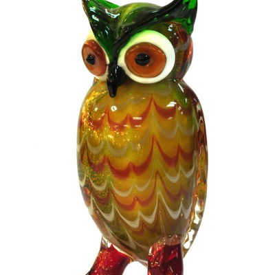 Dale Tiffany Elf Owl Handcrafted Art Glass Figurine Not Applicable