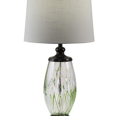 Dale Tiffany Vale Painted Crystal Table Lamp Ebony Black