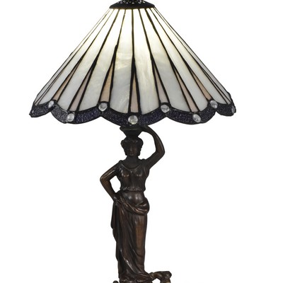 Dale Tiffany Akira Lady Tiffany Table Lamp Antique Bronze