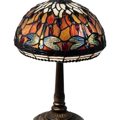 Dale Tiffany Tavis Dragonfly Tiffany Table Lamp Antique Bronze