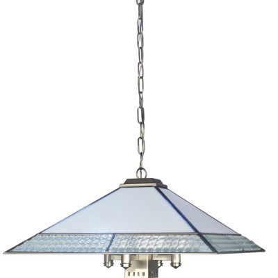 Dale Tiffany Leonetto 5-Light Fused Glass Hanging Fixture Brushed Nickel