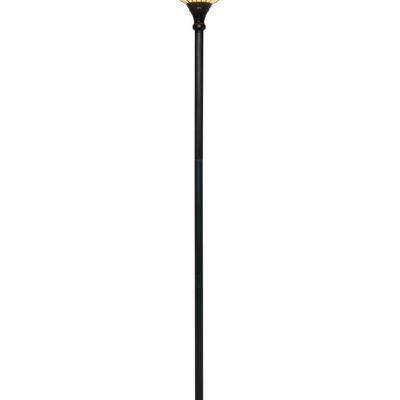 Dale Tiffany Anani Floral Tiffany Torchiere Floor Lamp Antique Bronze