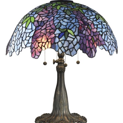 Dale Tiffany April Wisteria Tiffany Table Lamp Antique Bronze/Verde