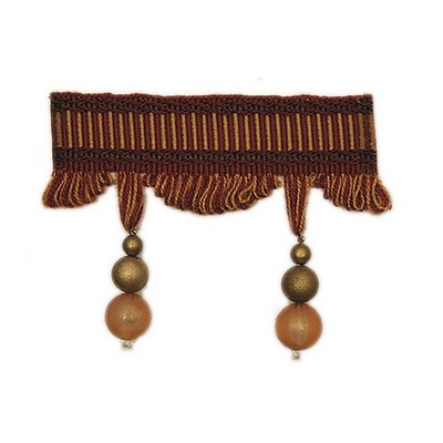RM Coco Trim 92072 BEADED TASSEL FRINGE RICH RED