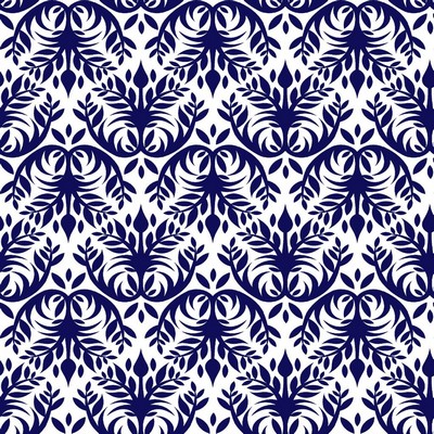 RM Coco Double Dutch Damask Cobalt