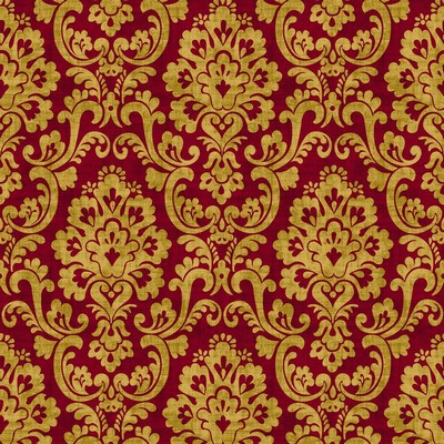 RM Coco Frescato Damask Reversal Opera Red
