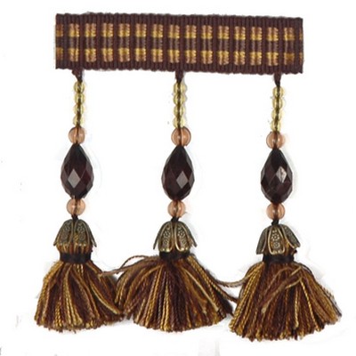 RM Coco Trim T1115 BEAD TASSEL F EBONY BEAD TASSEL FRINGE