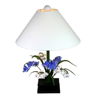 Dr  Livingstone Bluebell with White Lily Table Lamp 