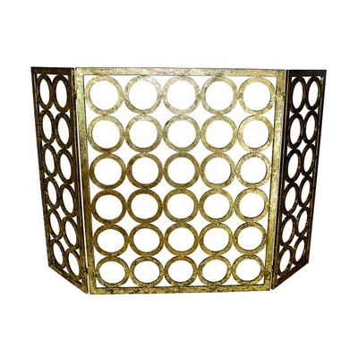 Dr  Livingstone ITAL GLD CIRCLE DESIGN FIRE SCREEN 
